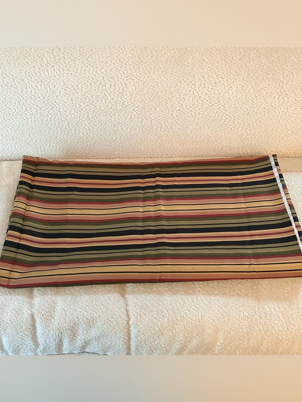 Mill Creek Fabric Autumn Colors Stripe Screen Print Teflon 56x108 Remnant